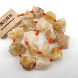 Natural Citrine Rough Quartz Raw Beads 16.5'' Strand DIY Jewelry
