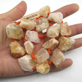 Natural Citrine Rough Quartz Raw Beads 16.5'' Strand DIY Jewelry