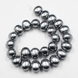 APDGG Egg Shell Beads Gray Loose Beads 16'' For Jewelry Making