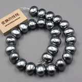 APDGG Egg Shell Beads Gray Loose Beads 16'' For Jewelry Making