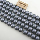 APDGG Natural Egg Oval Grey Shell Beads 16''