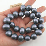 APDGG Natural Egg Oval Grey Shell Beads 16''