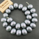 APDGG Natural Egg Oval Grey Shell Beads 16''