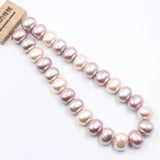 APDGG Egg Oval Purple Pink Mix Shell Beads 16'' Loose Beads Jewelry DIY