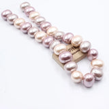 APDGG Egg Oval Purple Pink Mix Shell Beads 16'' Loose Beads Jewelry DIY