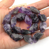 APDGG Amethyst Quartz Rough Nuggets Beads 15.5'' Strand