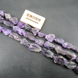 APDGG Amethyst Quartz Rough Nuggets Beads 15.5'' Strand
