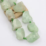 Fancy Green Fluorite Rough Raw Nugget Beads 17'' strand Jewelry Making DIY