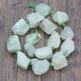 Fancy Green Fluorite Rough Raw Nugget Beads 17'' strand Jewelry Making DIY