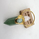 Natural Green Muscovite Point Citrine Raw Rough Druzy Strawberry Quartz Charms