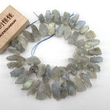 Labradorite Rough Nugget Beads 15.5'' for Jewelry Making DIY