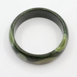 APDGG Natural Mix Green Agate Wide Bangle Bracelet
