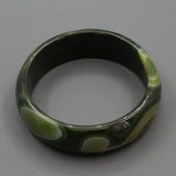 APDGG Natural Mix Green Agate Wide Bangle Bracelet