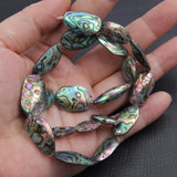 Natural Paua Abalone Shell Nugget Beads 15'' For Jewelry Making