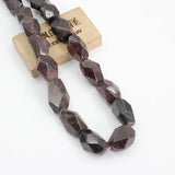 Natural Red Garnet Faceted Nugget Beads 16'' for Jewelry Making