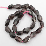 Natural Red Garnet Faceted Nugget Beads 16'' for Jewelry Making