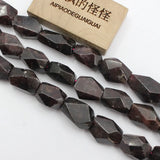 Natural Red Garnet Faceted Nugget Beads 16'' for Jewelry Making