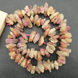 APDGG Red Tourmaline Freeform Rough Nugget Beads