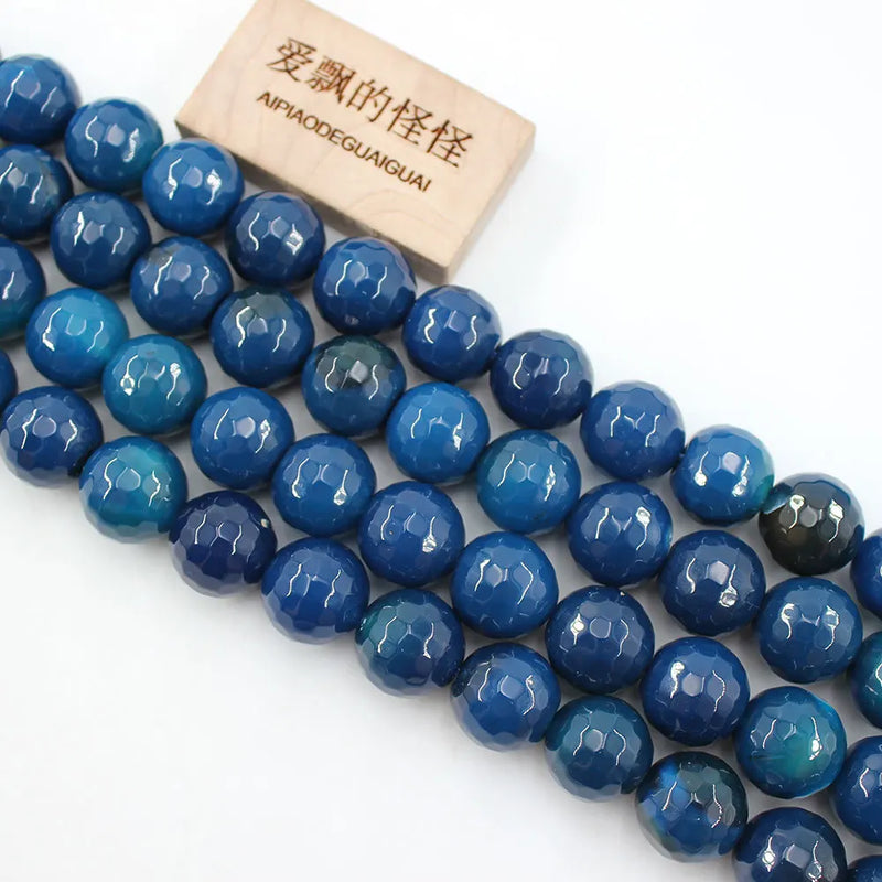 APDGG 16MM Round Agate Loose Beads 15" Strands DIY Jewelry Making