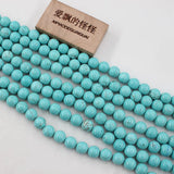 APDGG 8MM Natural Turquoise Loose Beads 15.5" Strands