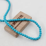 APDGG 5 Strands 4MM Turquoise Beads for Jewelry Making DIY