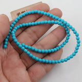 APDGG 5 Strands 4MM Turquoise Beads for Jewelry Making DIY