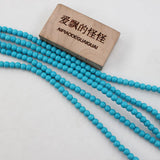 APDGG 5 Strands 4MM Turquoise Beads for Jewelry Making DIY