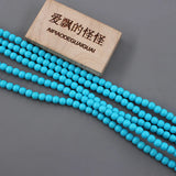 APDGG 5 Strands 4MM Turquoise Beads for Jewelry Making DIY