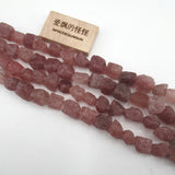 APDGG Strawberry Quartz Rough Raw Matte Beads