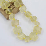 APDGG Lemon Quartz Freedom Nuggets Faceted Stone Beads 15''