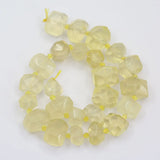 APDGG Lemon Quartz Freedom Nuggets Faceted Stone Beads 15''