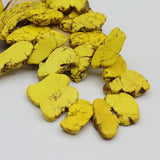 Top-drilled Yellow Turquoise Loose Beads 15'' Strands DIY