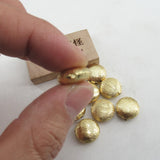 APDGG 10 PCS 15mm Copper Coin Brushed Bead Plated DIY Findings