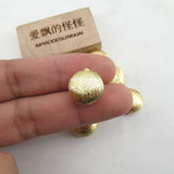 APDGG 10 PCS 15mm Copper Coin Brushed Bead Plated DIY Findings