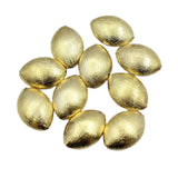 10 Pcs 27mm Copper Oval Coin Shape Brushed Bead Plated DIY Findings