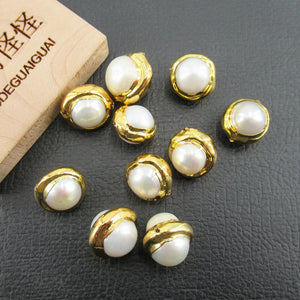 10pcs Natural Pearl Beads Charm Boho Jewelry DIY Making