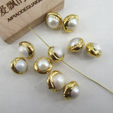 10pcs Natural Pearl Beads Charm Boho Jewelry DIY Making