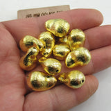 5 PCS 13x19mm Copper Gourd Shape Brushed Beads Plated DIY Findings