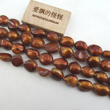 5 Strands Big Brown Tooth Shell Pearl Beads 15'' Loose Beads DIY