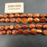 5 Strands Big Brown Tooth Shell Pearl Beads 15'' Loose Beads DIY