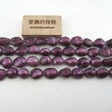 5 Strands Natural Purple Tooth Shell Pearl Beads 15'' Jewelry Making DIY