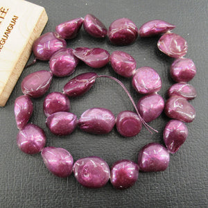 5 Strands Natural Purple Tooth Shell Pearl Beads 15'' Jewelry Making DIY