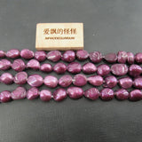 5 Strands Natural Purple Tooth Shell Pearl Beads 15'' Jewelry Making DIY