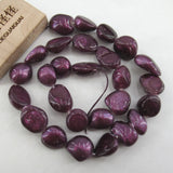 5 Strands Natural Purple Tooth Shell Pearl Beads 15'' Jewelry Making DIY