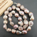 5 Strands Natural Grey Shell Pearl Beads 15'' Loose Beads Jewelry Making DIY