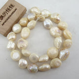 5 Strands Natural Tooth Shell Pearl Beads 15'' Jewelry Making DIY