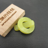 5PCS 25mm Natural Green Jade OT Clasp for Jewelry Making DIY