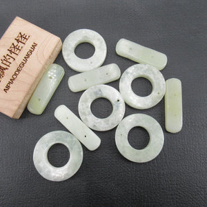 5PCS 25mm Green Jade OT Clasp Necklace Bracelet DIY