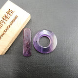 5PCS 25mm Natural Purple Amethyst Quartz OT Clasp For Necklace Bracelet