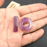 5PCS 25mm Natural Purple Amethyst Quartz OT Clasp For Necklace Bracelet